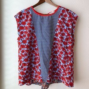 Floral/striped top